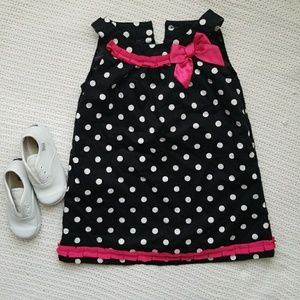 Black and white polka dot dress